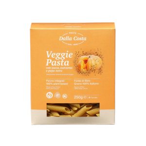 PENNE  WITH PUMPKIN,TURMERIC & BLACK PEPER 250g - Image 1