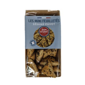 SAVOURY PUFF PUSTRY TRIANGLES - SESAME 60g - Image 1