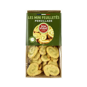 SAVOURY PUFF PUSTRY MINI PALMIERS -CHEESE & PARSLEY 75g - Image 1