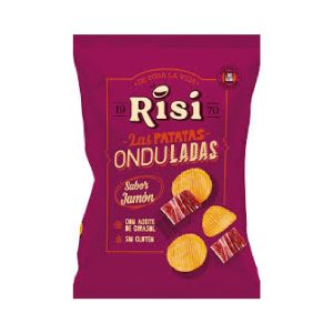 CRINCLE CUT POTATO CHIPS "ONDULADAS" JAMON 125g - Image 1