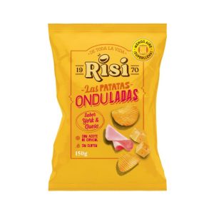 CRINCLE CUT POTATO CHIPS "ONDULADAS" HAM & CHEESE 125g - Image 1