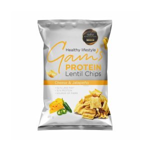 Protein lentil chips cheese & jalapeno 65g - Image 1