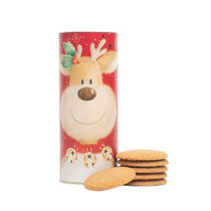 CHRISTMAS REINDEER GINGER BISCUITS - TUBE 240g - Image 1