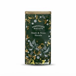 Maple & Pecan Biscuits triangle tin 200g - Image 1