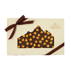Choco bar with dark chocolate and whole caramelised hazelnuts 300g - Image 1