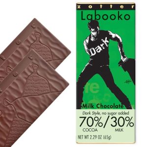 LABOOKO BIO 70% CACAO 30% MILK 65g - Image 1